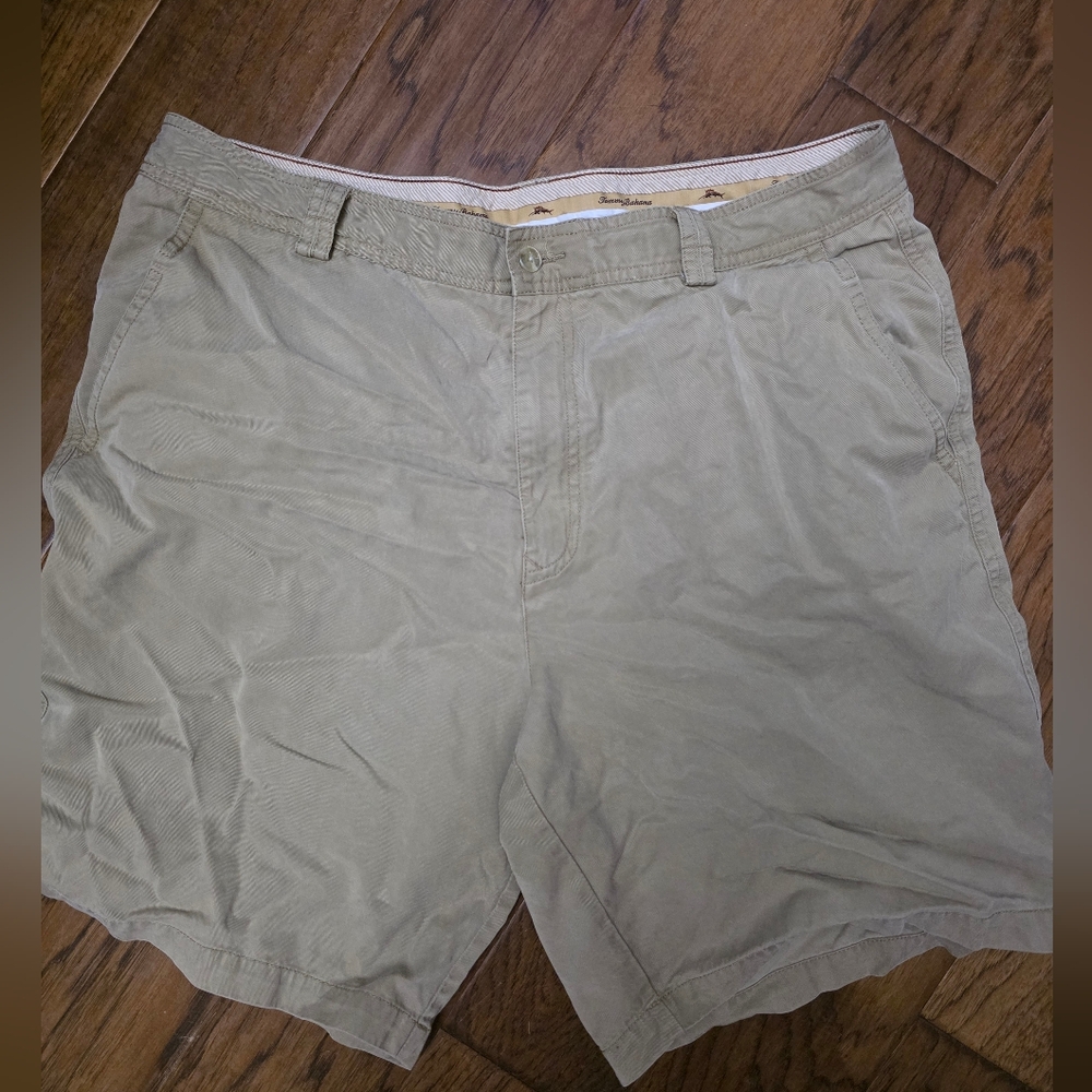 Tommy Bahama Tan Flat Front Shorts Casual Style